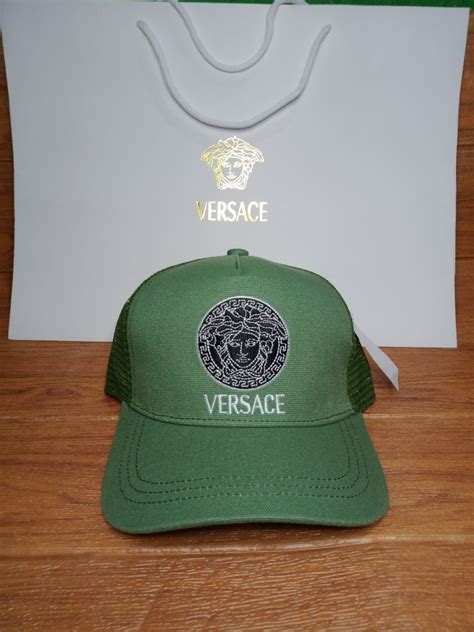 versace trucker cap|Versace hats brown label.